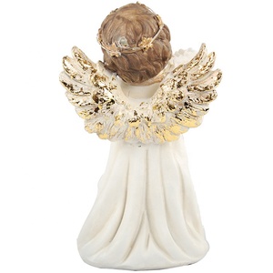 Home Decorative Engel Resin Colored Dark Polyresin Fat <strong>Cherub</strong> Angel <strong>Statue</strong> with Led Decor - Product Image 3