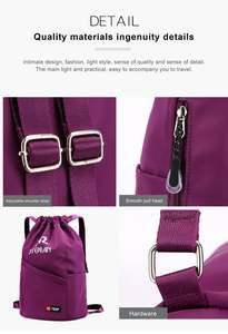 กระเป๋าเป้สะพายหลังแบบมีเชือกรูดทำจากไนลอนและออกซ์ฟอร์ดกันน้ำได้อย่างหรูหราจุของได้เยอะสำหรับเล่นกีฬาและการเดินทางบาสเก็ตบอล - Product Image 3