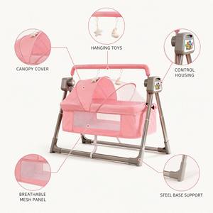 <span class=keywords><strong>Cuna</strong></span> Eléctrica Multifuncional para Bebés, Diseño Plegable, Música, Mosquitera, Columpio Electrónico, Juguetes para Dormir - Product Image 2