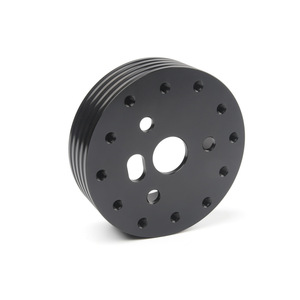 Black Aluminum Alloy Steering Wheel <b>Spacer</b> 6 to 3 Hole Adapter Racing Style Car Interior Modification - Product Image 3