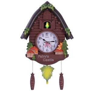 Fairy's Castle Cuckoo <b>Wall</b> <b>Clock</b> Analog Battery Powered With Pendulum For Living Room <b>Bedroom</b> - Product Image 1