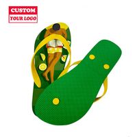 Tongs imperméables pour hommes avec Logo personnalisé, pantoufles d'extérieur en caoutchouc