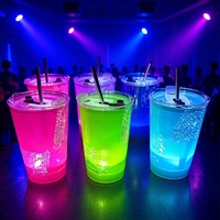 Gobelets lumineux LED personnalisés 14oz activés par le liquide, verres LED clignotants, gobelets de fête LED en plastique pour boîtes de nuit et bars