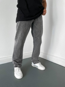 Ohsisa メンズ デニムパンツ 欧米風 カジュアル ミッドウエスト ストレート ジーンズ 春秋用 - Product Image 5