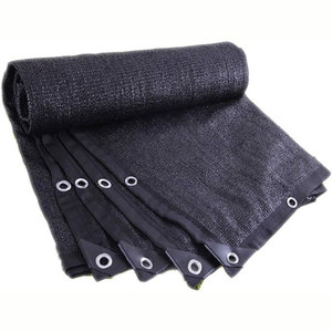 Malla de sombreo tejida de HDPE con estabilización UV 70-95% negra, bordes reforzados, ojales de aluminio, para invernadero, venta al por mayor, tamaño personalizado, directo de fábrica - Product Image 3