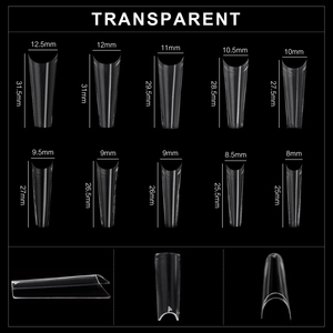 500 faux ongles français ABS sans plis, couvrance totale, à presser, réutilisables, pour extension de manucure en salon - Product Image 5