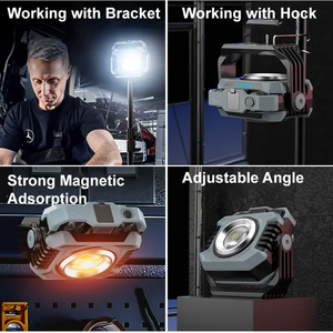 ไฟสปอร์ตไลท์แบบ COB LED พกพาได้ ใช้งานได้หลากหลาย ชาร์จไฟแบบ DC Type-C แม่เหล็กในตัว ชาร์จซ้ำได้ มาตรฐาน IP65 - Product Image 3