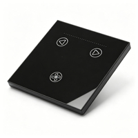 Interrupteur mural intelligent pour ventilateur, commande à distance via l'application Tuya WiFi, interrupteur tactile pour ventilateur de plafond, compatible avec Alexa et Google Home Assistant