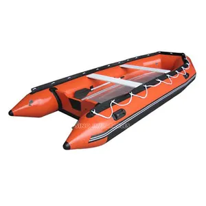 Barco inflável do zodíaco do dinghy 8 pessoas, 3.8m longo rígido feito de material resistente da fábrica inflável do cantão