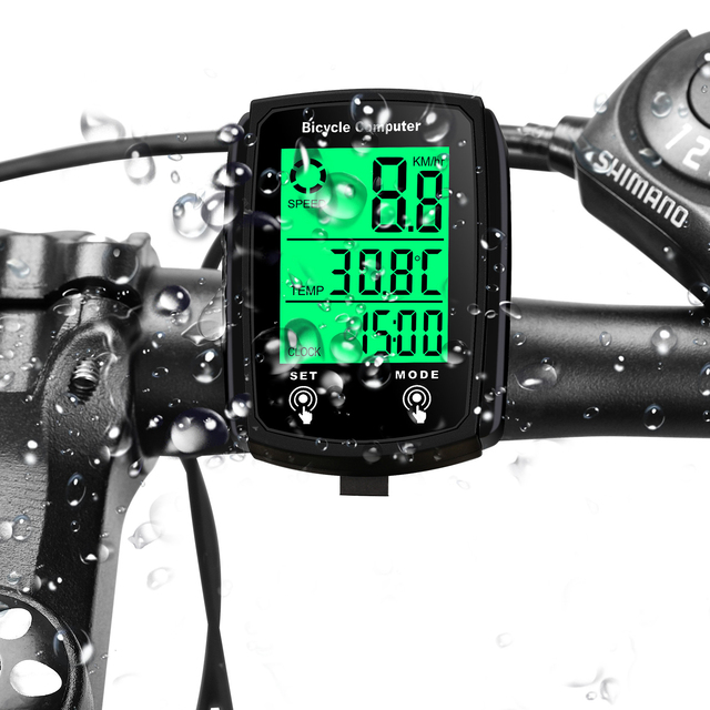 Waterproof Bicycle Computer Wired Luminous Backlight Road Bike MTB Waterproof Touch Screen Cycling Speedometer