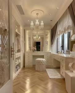 Guardarropa de madera de aluminio personalizado de gama alta de diseño creativo para el hogar para almacenamiento de guardarropa - Product Image 4