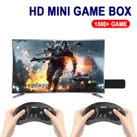 Consola de Videojuegos Arcade 4K HD de 16 bits con más de 1500 Juegos Integrados, Mando de Juego Retro para TV con Controles Inalámbricos para SEGA, Plug and Play