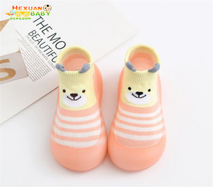 Scuola materna all'ingrosso infantile del bambino del bambino nitted scarpe in azioni simpatici animali del fumetto morbido in gomma anti-scivolo per bambini calzino scarpe - Product Image 2