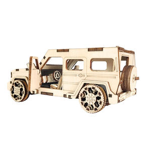 Modèle de voiture à tirer en arrière en bois découpé au laser 3D, prix d'usine, <span class=keywords><strong>jeu</strong></span> éducatif de puzzle en bois DIY pour les enfants de 5 à 7 ans, constructeur - Product Image 6