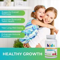 JULONG Soutien immunitaire Capsules multivitaminées pour enfants Vitamine D3 K2 B12 B6 a C Suppléments de zinc avec vitamine