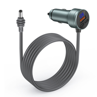 Mini Cable de alimentación para coche Starlink de 2M/6,5 pies con cargador de coche USB Dual 12V-24V DC enchufe y voltímetro chaqueta de PVC para Mini Cámara