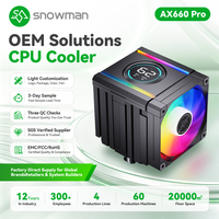 Silent 15 to 35 DBA White ARGB Dual Tower Digital Cooler for Ecommerce Dropshipping Seller with 3 Day Sample OEM Retail Package