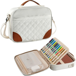 Quilted Multifunctional Waterproof Modern Polyester Book Storage Bag New School Protective Cover Flat File Promotional Backpack