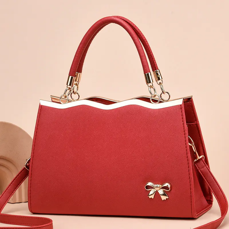 Europäische und amerikanische Mode Luxus-Damen handtaschen mit großer Kapazität passen zu einer einfarbigen Office Lady-Umhängetasche