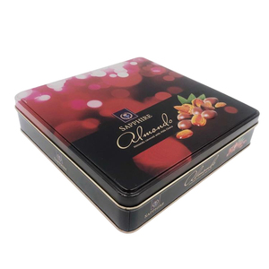 Custom rectangular shape tin container chocolate gift metal packaging box
