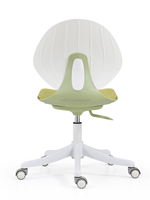 Chaise de bureau à vérin à gaz classe 4, verte, confortable, avec dossier et roulettes silencieuses pour bureau à domicile