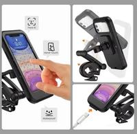Support de Téléphone Portable Étanche ABS Ajustable à 360 Degrés, Hauteur Réglable, Pliable avec Pince Flexible pour Extérieur