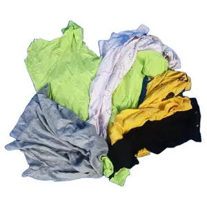 Dark mixed color Industrial 10Kg Rags Factory Selling Fabric Cotton Waste Recycled T Shirt Cotton