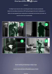 Cámara de Vigilancia Interior con Visión Nocturna Full HD 1080P 2MP, Cámara de Seguridad Inalámbrica WiFi Tipo Domo - Product Image 5
