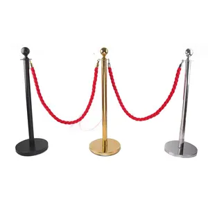 Hot Sales Airport Construction Energetic Colors Cast Iron Base Stainless Steel Belt Crowd Control Retractable Barrier Queue Stan