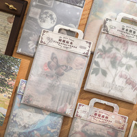 40 feuilles par paquet, papier décoratif en vrac, série Voyage dans le temps, carnet rétro, pour collage décoratif et notes