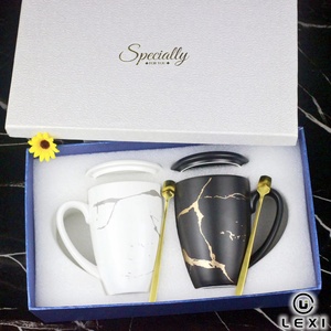 Tazas de Cerámica <span class=keywords><strong>Personalizadas</strong></span> de Gran Capacidad de 500 ml, Taza de Cerámica con Diseño de Mármol <span class=keywords><strong>para</strong></span> Parejas, Regalo de Boda, Aniversario de <span class=keywords><strong>Matrimonio</strong></span> - Product Image 1