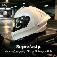 Casques de moto intégraux Superfasty A02 de haute qualité certifiés DOT, en ABS, à libération rapide, design graphique, toutes saisons, garantie 1 an