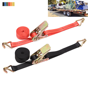 <span class=keywords><strong>Sangle</strong></span> de fixation à cliquet en polyester pour cargaison, 1 pouce, 800 kg de résistance à la rupture, pour camions et logistique - Product Image 4