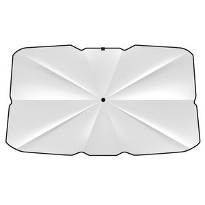 Pare-soleil de pare-brise de voiture rétractable et pliable en aluminium avec protection solaire, isolation thermique, ajustement universel, accessoires de voiture - Product Image 2