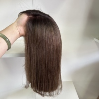 Expédition Rapide – Perruque Bob en Dentelle Transparente, Styles Populaires pour Salons de Coiffure, 100% Cheveux Humains Vierges, Racines Foncées, Respirante et Réaliste