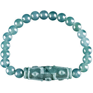 Pulsera de Jadeíta Natural Azul Agua con Nueve Ojos y Cuentas Celestes, Diseño Original, Joyería para Mujer, Estilo Chino SL63 - Product Image 5