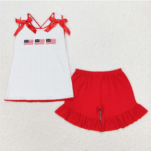 Tenues pour bébés filles avec drapeaux du 4 juillet et short Bummie - Product Image 5