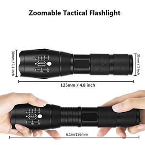 Goldmore Tragbare Verstellbare und Zoomfähige LED-Taschenlampe für Camping, T6 LED Zoombare und Fokussierbare Taktische Taschenlampe - Product Image 5