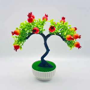 Árbol Bonsái Artificial de Granada, Tamaño Pequeño para Mesa, Flores de Plástico, Planta Decorativa, Adorno - Product Image 4