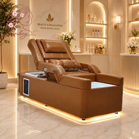 Tempat Tidur Cuci Rambut Salon Mewah dengan Fungsi Pijat Kepala, Pijat Punggung, dan Pijat Kaki untuk Perabot Kecantikan Komersial