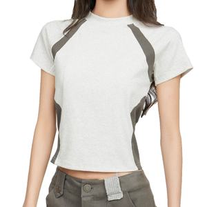 Camiseta de Manga Corta Ajustada Personalizada para Niñas, Camiseta de Verano de Color, Tejido de Punto Transpirable, Estilo Casual - Product Image 5