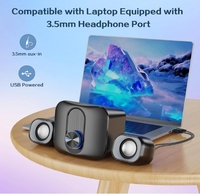 Juego Multimedia De Ordenador Altavoces Estéreo Subwoofer Ordenador De Escritorio Audio 2.1 Con Cable PC Portatil Altavoz