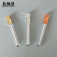 Faible QUANTITÉ MINIMALE DE COMMANDE clair nouvelle conception unique de luxe vide 5 ml 5 ml rose or argent brillant à lèvres tubes pour brillant à lèvres