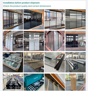 Fabricant <span class=keywords><strong>de</strong></span> portes coulissantes, service OEM ODM, fermeture douce, sans rail inférieur, cloison <span class=keywords><strong>de</strong></span> pièce, ensemble <span class=keywords><strong>de</strong></span> portes en verre en forme <span class=keywords><strong>de</strong></span> L pour bureau et appartement - Product Image 6