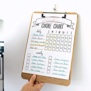 Tableau d'écriture suspendu en bois Bureau Presse-papiers Étudiant Examen P2 Conseil Durable Stable Conception Simple pour le bureau et l'école - Product Image 5