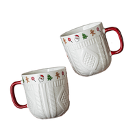 Tasses Céramiques Gaufrées Modernes pour Couples, Cadeaux du Nouvel An et de la Saint-Valentin Haut de Gamme pour Femmes, Export Transfrontalier