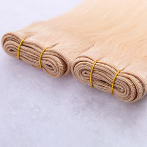 TopElles-extensiones de pelo europeo remy de doble punta, pelo de trama, color rubio, 12A, la mejor calidad - Product Image 1