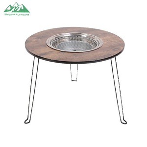 طاولة قابلة للطي من الزجاج المقوى متعددة الأغراض للاستخدام الخارجي من وايون، مع محطة شواء مدمجة ومقاومة للماء - Product Image 4