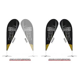 Drapeaux publicitaires personnalisés en forme de plume avec mât en aluminium, tissu polyester durable, pour publicité extérieure, plage, automobile, éducation - Product Image 3