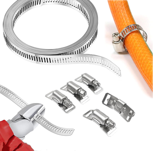 Vật liệu tốt có thể điều chỉnh 201/304 thép không gỉ 50 mét chiều dài Worm Gear Hose kẹp chấp nhận được tùy chỉnh - Product Image 3